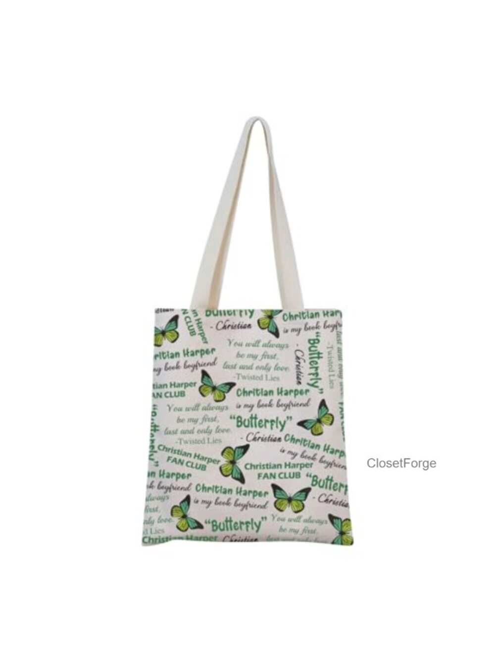 Canvas Book Tote Bag Bookish Fandom Gift